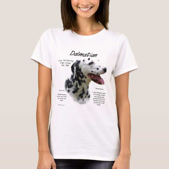 Dalmatian (blk) History Design T-Shirt (Front)