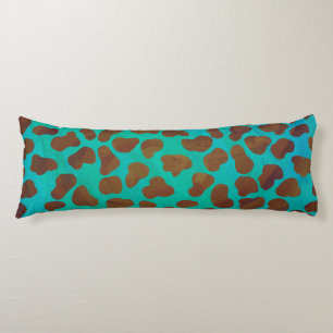 Dalmatian Brown and Teal Print Body Cushion