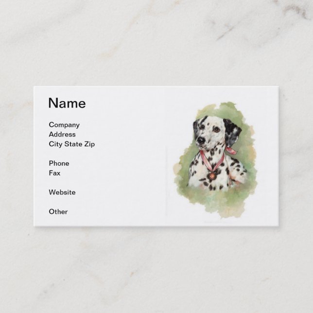 Dalmatian Business Cards (Front)