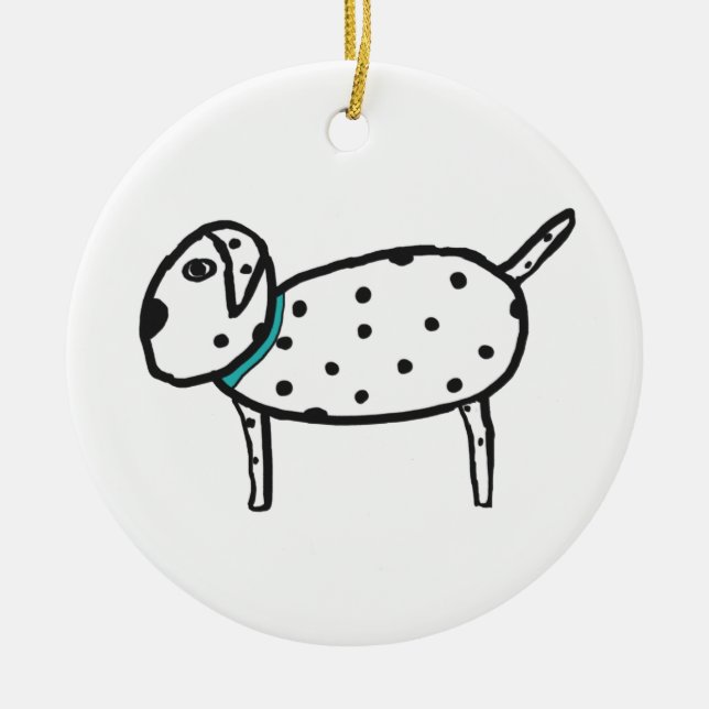 Dalmatian Ceramic Tree Decoration (Front)