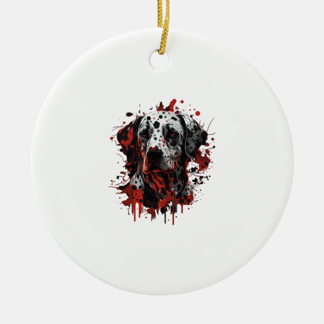 Dalmatian Ceramic Tree Decoration (Front)