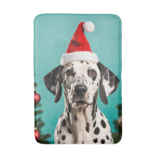 Dalmatian Christmas Bath Mat