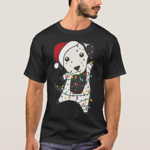 Dalmatian Christmas Christmas Animals Fairy Lights T-Shirt