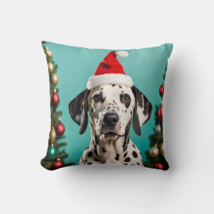 Dalmatian Christmas Cushion