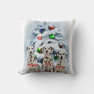 Dalmatian Christmas Cushion