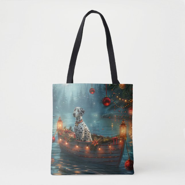 Dalmatian Christmas Festive Voyage Tote Bag (Front)