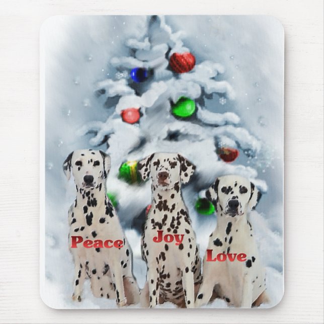 Dalmatian Christmas Gifts Mouse Pad (Front)