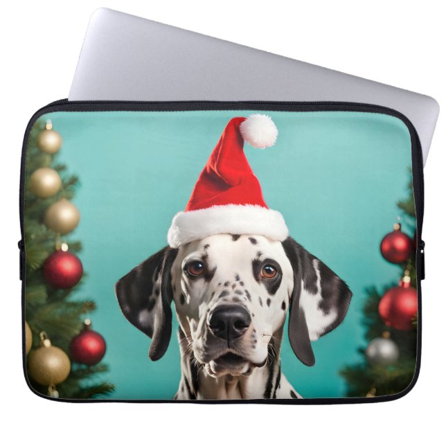 Dalmatian Christmas Laptop Sleeve (Front)