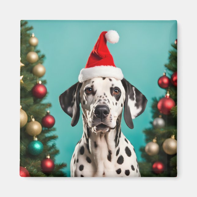 Dalmatian Christmas Magnet (Front)