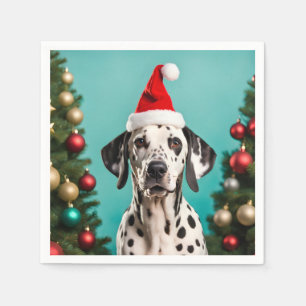 Dalmatian Christmas Napkin