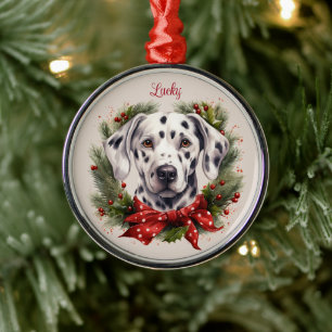 Dalmatian Christmas Pet Memorial Dog Breed Metal Tree Decoration