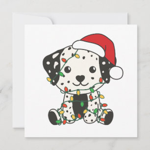 Dalmatian Christmas Winter Cute Dogs Holiday Card
