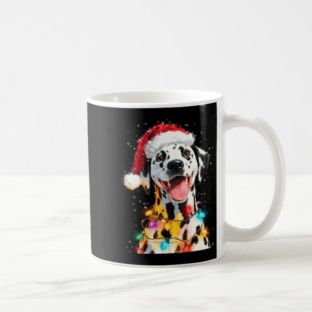 Dalmatian Christmas Womens Long Sleeve  Coffee Mug (Right)