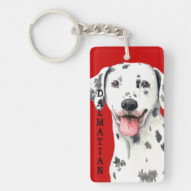 Dalmatian Colour Block Key Ring (Front)