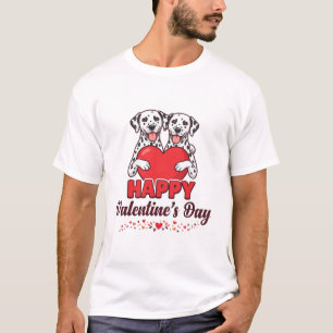 Dalmatian Couple Happy Valentine's Day Love T-Shirt