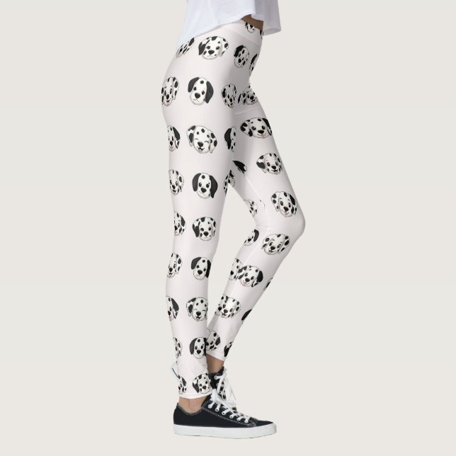 Dalmatian Cute Dog Lover Pattern Leggings (Right)