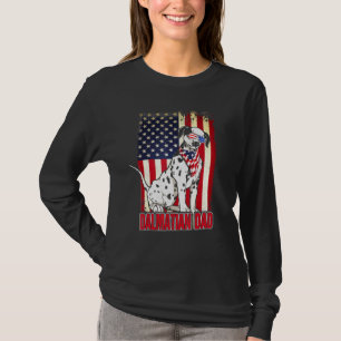 Dalmatian Dad Distressed American Flag T-Shirt