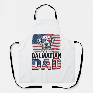 Dalmatian Dad Patriotic Vintage Dog Shirt Design_1 Apron