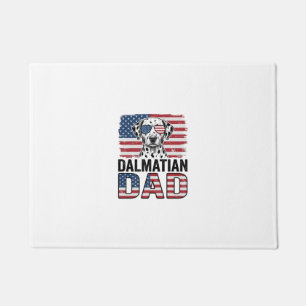 Dalmatian Dad Patriotic Vintage Dog Shirt Design_1 Doormat