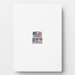 Dalmatian Dad Patriotic Vintage Dog Shirt Design_1 Plaque