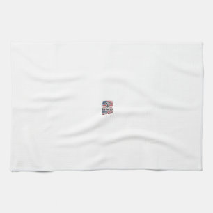 Dalmatian Dad Patriotic Vintage Dog Shirt Design_1 Tea Towel
