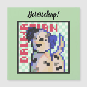 Dalmatian, Dalmatian, Pixel Art, Pixel art Magnetic Invitation