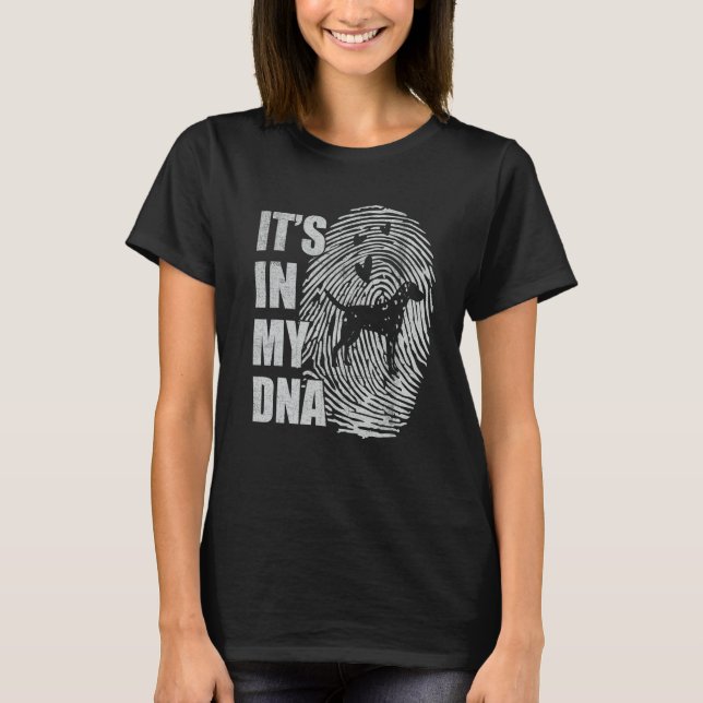 Dalmatian DNA Dog Mom Dad Dog T-Shirt (Front)