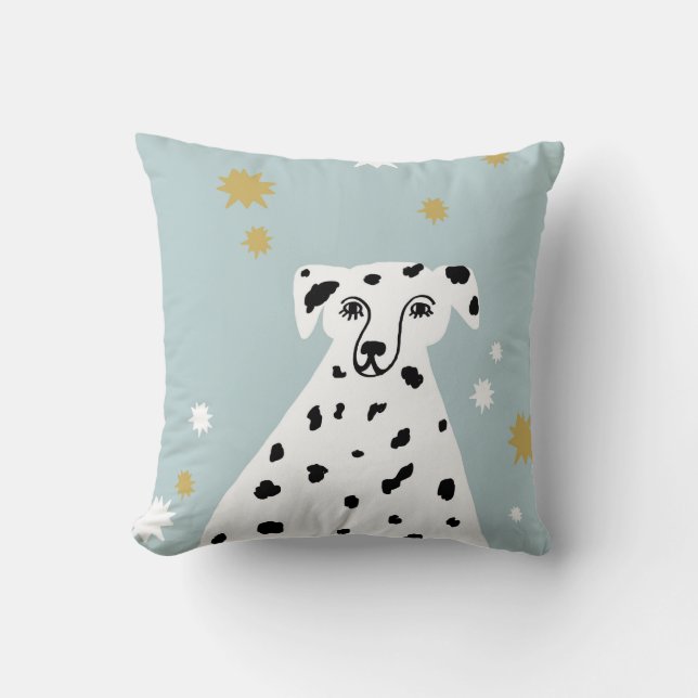 Dalmatian Dog Abstract Illustration Kids Cushion (Front)