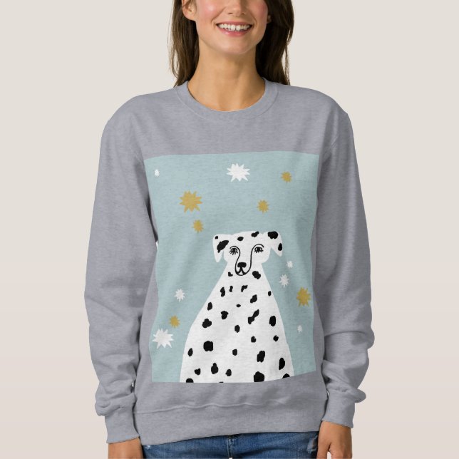 Dalmatian Dog Abstract Illustration   Sweatshirt (Front)