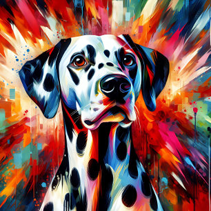 Dalmatian Dog Acrylic Print   Colourful   Vibrant Jigsaw Puzzle
