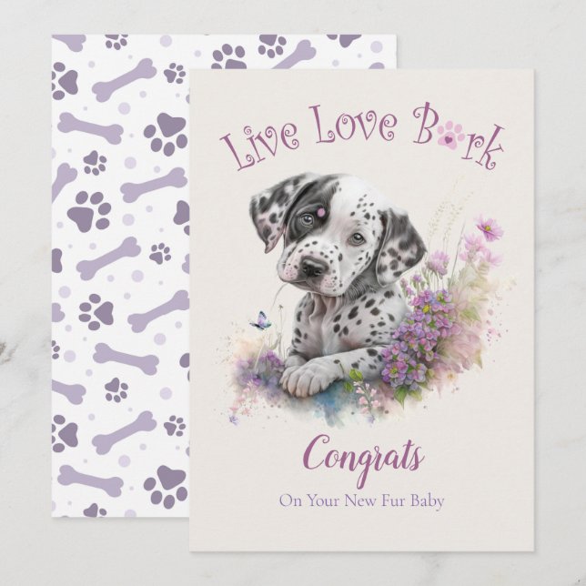 Dalmatian Dog Adoption, Gotcha Day Card (Front/Back)