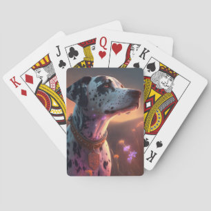 Dalmatian Dog Animal Portrait Painting Pet Love Playing Cards