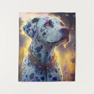 Dalmatian Dog Animal Portrait Painting Pet Love Tapestry