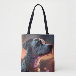 Dalmatian Dog Animal Portrait Painting Pet Love Tote Bag