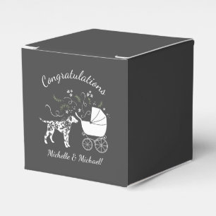 Dalmatian Dog Baby Shower Puppy Grey Favour Box