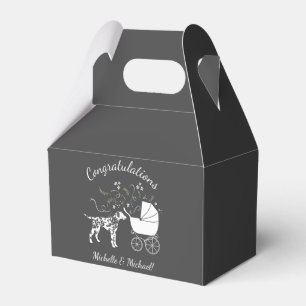 Dalmatian Dog Baby Shower Puppy Grey Favour Box
