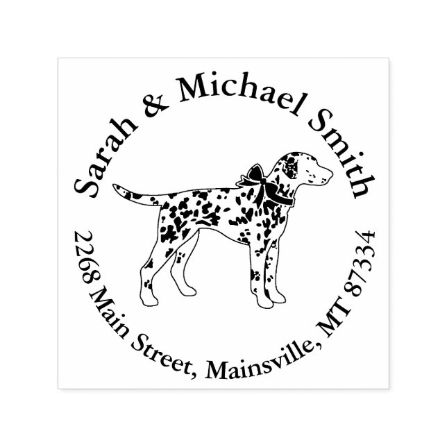 Dalmatian Dog Baby Shower Puppy Grey Self-inking Stamp (Design)