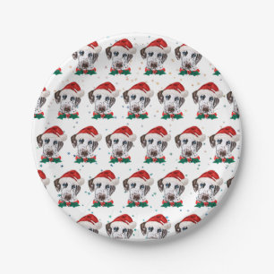 Dalmatian Dog Breed Christmas Paper Plate