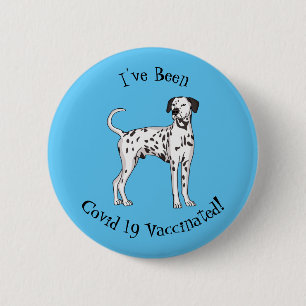 Dalmatian dog cartoon 6 cm round badge