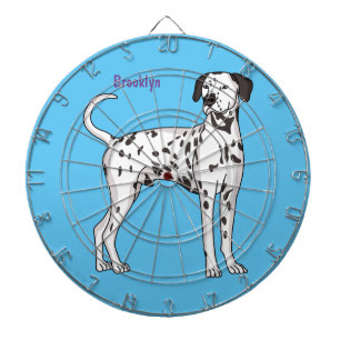 Dalmatian dog cartoon dartboard