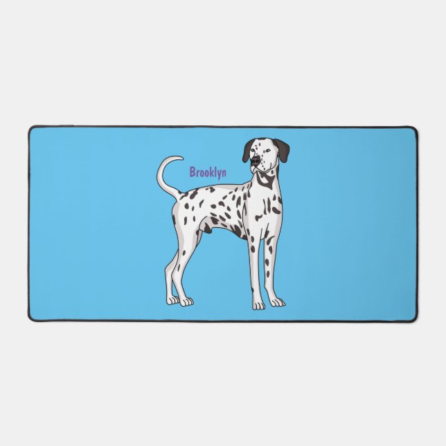 Dalmatian dog cartoon desk mat (Front)
