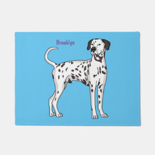 Dalmatian dog cartoon doormat