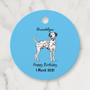 Dalmatian dog cartoon  favour tags