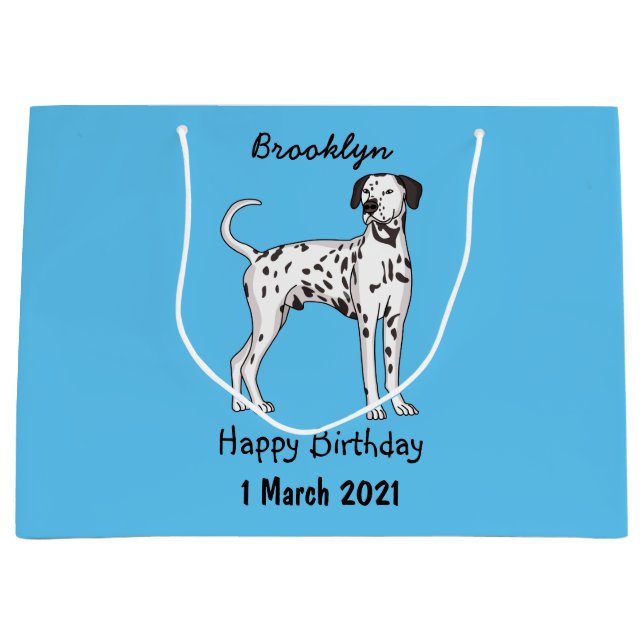 Dalmatian dog cartoon large gift bag (Front)