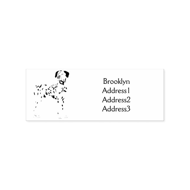 Dalmatian dog cartoon  rubber stamp (Imprint)