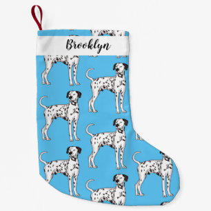 Dalmatian dog cartoon small christmas stocking