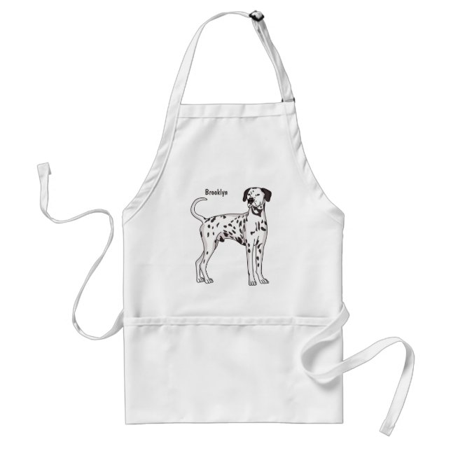 Dalmatian dog cartoon standard apron (Front)
