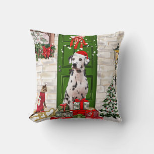 Dalmatian Dog Christmas  Cushion