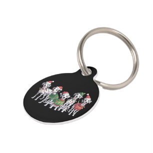 Dalmatian Dog Christmas Lover Xmas Dog Mum Pet Tag