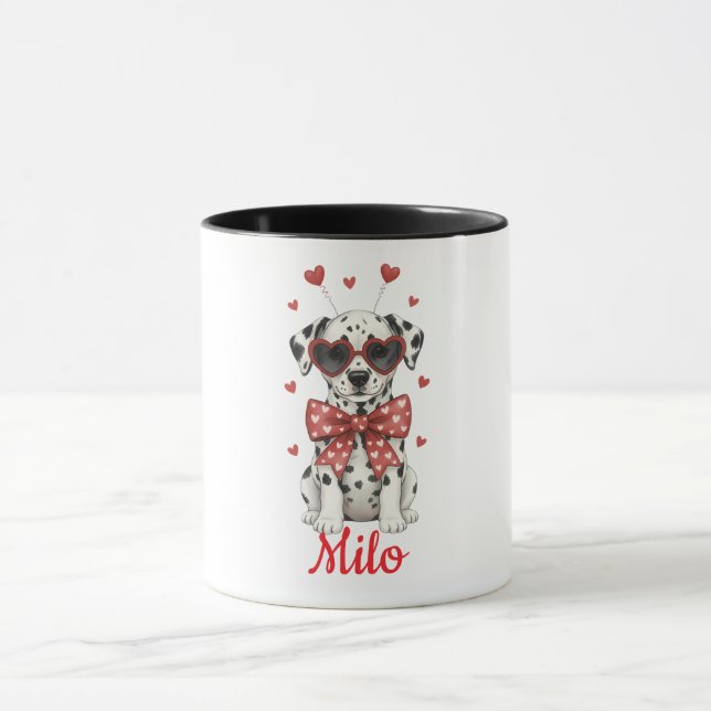 Dalmatian dog coffee mug valentines day 2026 (Center)